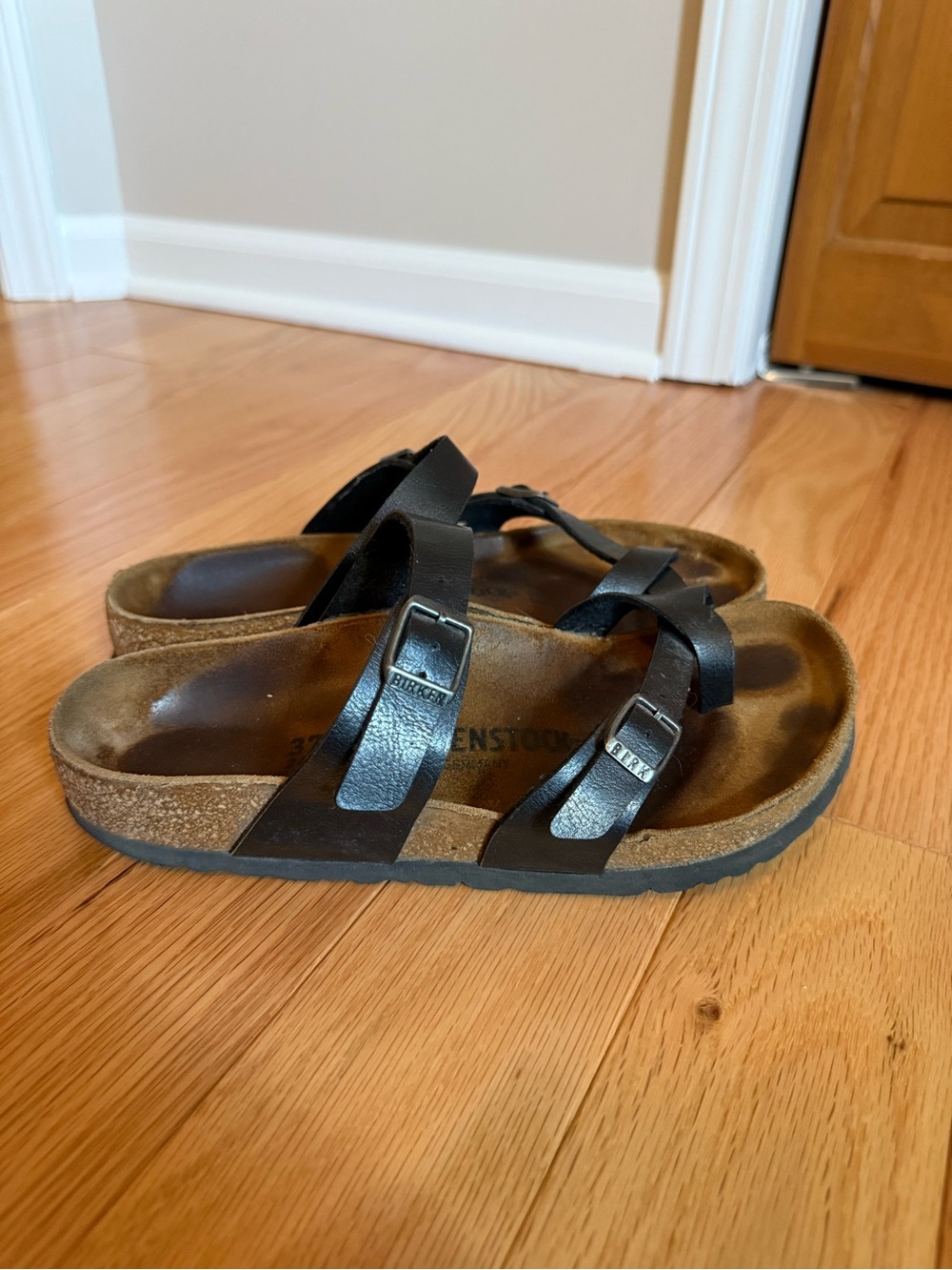Birkenstock Kids Black Double Strap Sandals